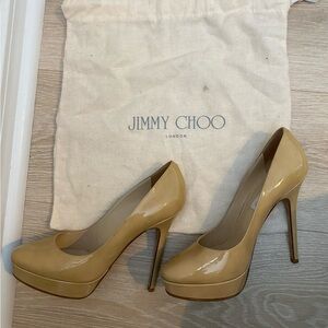 Jimmy Choo nude platform pumps size 38 1/2 (8.5 US)